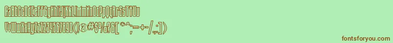 Tauernctt-Schriftart – Braune Schriften auf grünem Hintergrund