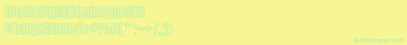 Fonte Tauernctt – fontes verdes em um fundo amarelo