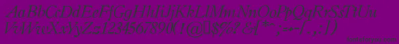 OldstyleItalicHplhs Font – Black Fonts on Purple Background