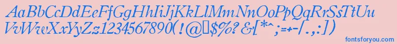 En savoir plus sur la police OldstyleItalicHplhs Police OldstyleItalicHplhs – polices bleues sur fond rose
