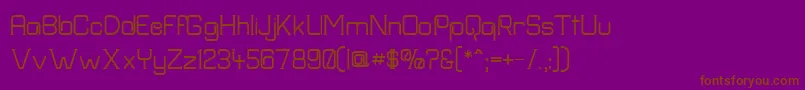 フォントFrission – 紫色の背景に茶色のフォント