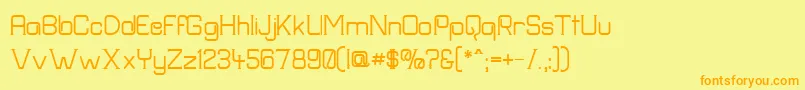 Frission Font – Orange Fonts on Yellow Background
