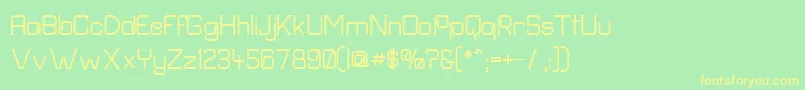 Frission Font – Yellow Fonts on Green Background
