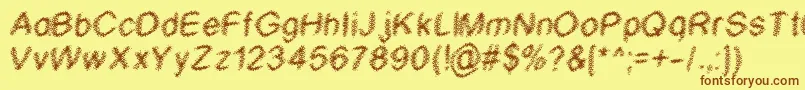 Wtf Font – Brown Fonts on Yellow Background