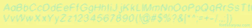 En savoir plus sur la police Wtf Police Wtf – polices vertes sur fond jaune