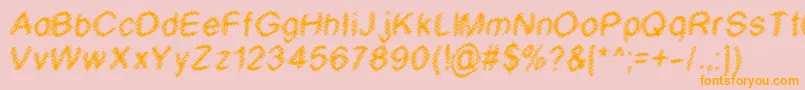 Wtf Font – Orange Fonts on Pink Background