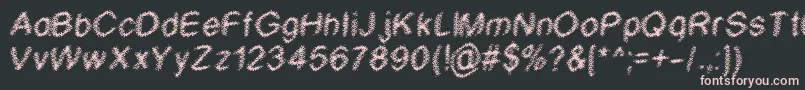 Wtf-Schriftart – Rosa Schriften auf schwarzem Hintergrund