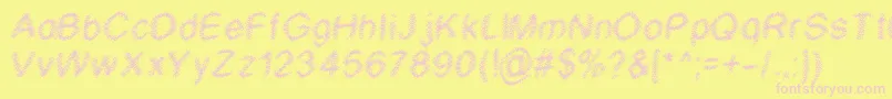 Wtf Font – Pink Fonts on Yellow Background