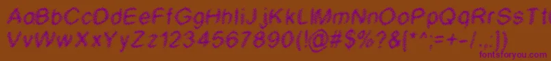 Wtf Font – Purple Fonts on Brown Background
