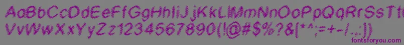 Wtf Font – Purple Fonts on Gray Background