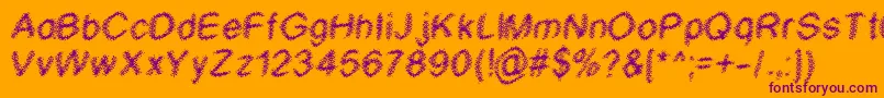 Wtf Font – Purple Fonts on Orange Background