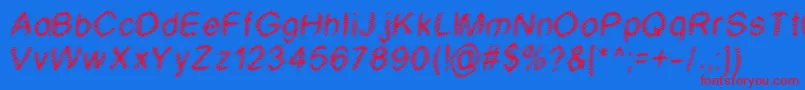 Wtf Font – Red Fonts on Blue Background