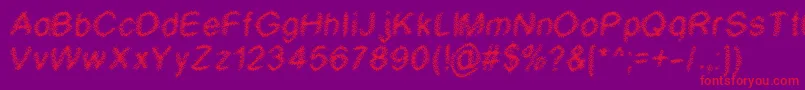 フォントWtf – 紫の背景に赤い文字