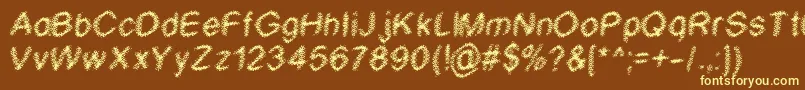 Wtf Font – Yellow Fonts on Brown Background