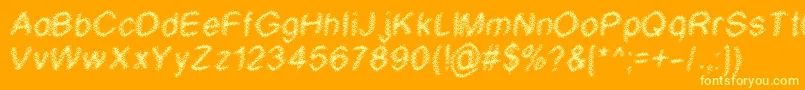 Wtf Font – Yellow Fonts on Orange Background