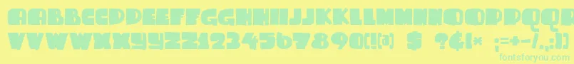 Więcej informacji o czcionce DkSammyBoy Czcionka DkSammyBoy – zielone czcionki na żółtym tle