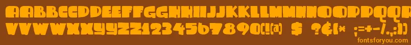 Więcej informacji o czcionce DkSammyBoy Czcionka DkSammyBoy – pomarańczowe czcionki na brązowym tle
