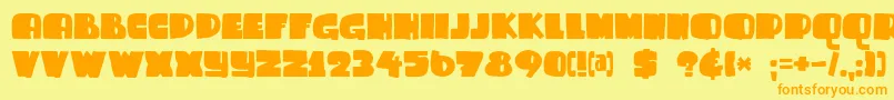 Police DkSammyBoy – polices orange sur fond jaune