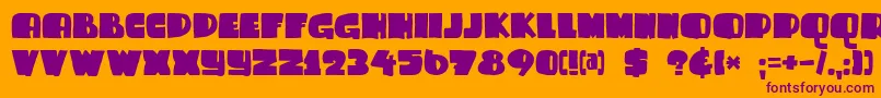 DkSammyBoy Font – Purple Fonts on Orange Background