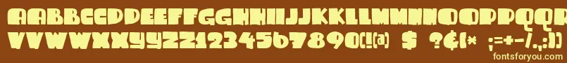 Czcionka DkSammyBoy – żółte czcionki na brązowym tle