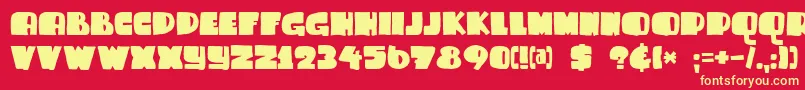 フォントDkSammyBoy – 黄色の文字、赤い背景