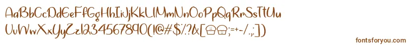 LetsBakeMuffinsTtf Font – Brown Fonts on White Background