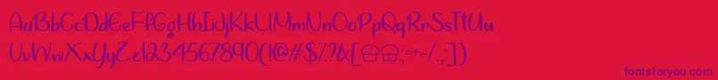 LetsBakeMuffinsTtf Font – Purple Fonts on Red Background