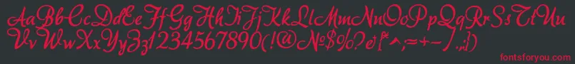 More about Akadora Font Akadora Font – Red Fonts on Black Background