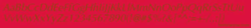 Шрифт AgopuscItalic – коричневые шрифты на красном фоне