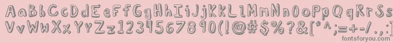 Kbdelicatesoul Font – Gray Fonts on Pink Background