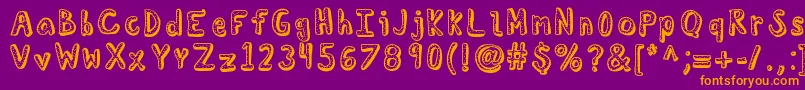 Kbdelicatesoul Font – Orange Fonts on Purple Background