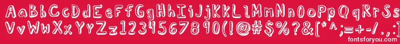 Kbdelicatesoul Font – White Fonts on Red Background