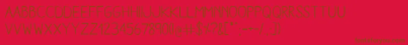 AracneRegular Font – Brown Fonts on Red Background