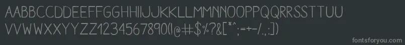 Шрифт AracneRegular – серые шрифты на чёрном фоне