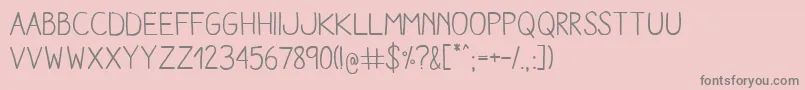 AracneRegular Font – Gray Fonts on Pink Background