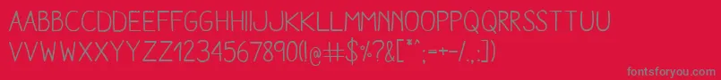 AracneRegular Font – Gray Fonts on Red Background