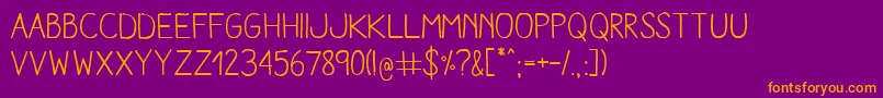 fuente AracneRegular – Fuentes Naranjas Sobre Fondo Morado