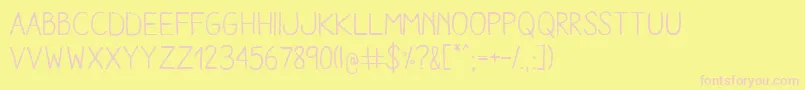 AracneRegular Font – Pink Fonts on Yellow Background