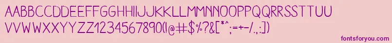 AracneRegular Font – Purple Fonts on Pink Background