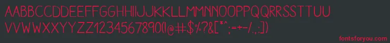 AracneRegular Font – Red Fonts on Black Background