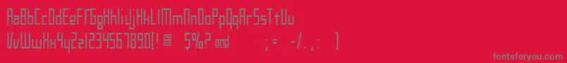 Stratena Font – Gray Fonts on Red Background
