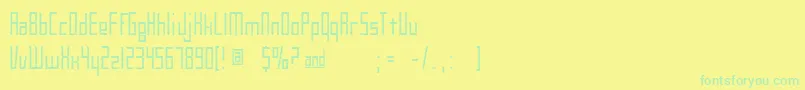 Stratena-fontti – vihreät fontit keltaisella taustalla