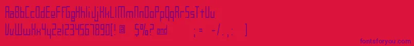 Stratena-Schriftart – Violette Schriften auf rotem Hintergrund