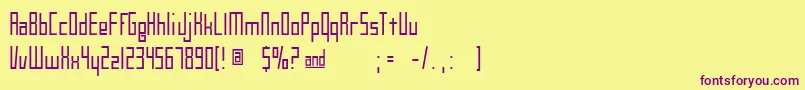 Шрифт Stratena – фиолетовые шрифты на жёлтом фоне