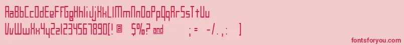 Stratena Font – Red Fonts on Pink Background