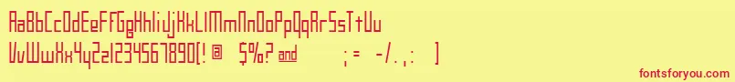 Stratena Font – Red Fonts on Yellow Background