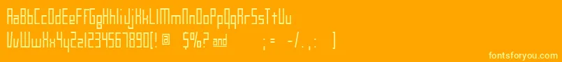 Więcej informacji o czcionce Stratena Czcionka Stratena – żółte czcionki na pomarańczowym tle
