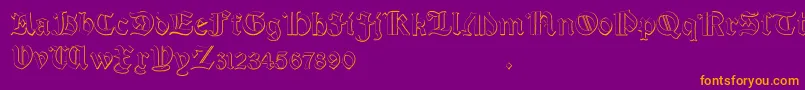 Salterio Font – Orange Fonts on Purple Background