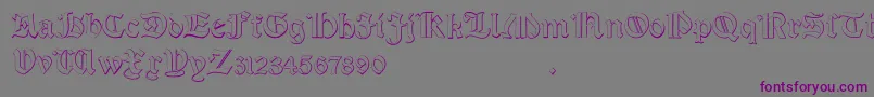 Salterio Font – Purple Fonts on Gray Background