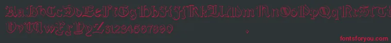 Salterio Font – Red Fonts on Black Background